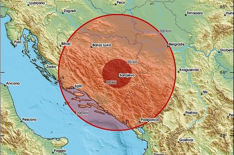Zemljotres zatresao Sarajevo: Epicentar 21 km sjeverozapadno od grada, osjetio se na širem području BiH